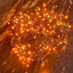 Luksus ™ Led Gordijn - Ijspegel Verlichting | 360 Led Lampjes Extra Warm Wit / Amber | Voor Binnen En Buiten | 7 + 10 Meter Snoer | 8 Lichtstanden & Timer Functie New