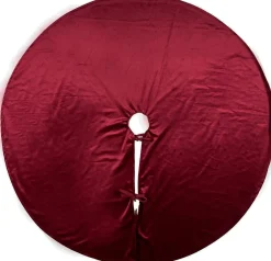 Merkloos Lumi - Kerstboomrok Velvet - 120 Cm - Rood Clearance
