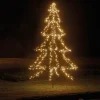 Merkloos Lumineo Kerstboom Vorm - Led Warmwit Buitenverlichting - Vrijstaand - 300Cm Store
