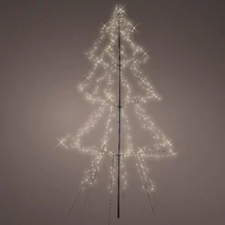 Merkloos Lumineo Kerstboom Vorm - Led Warmwit Buitenverlichting - Vrijstaand - 300Cm Store