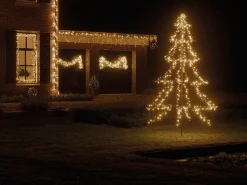 Merkloos Lumineo Kerstboom Vorm - Led Warmwit Buitenverlichting - Vrijstaand - 300Cm Store