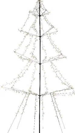 Merkloos Lumineo Kerstboom Vorm - Led Warmwit Buitenverlichting - Vrijstaand - 300Cm Store