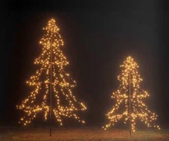 Merkloos Lumineo Kerstboom Vorm - Led Warmwit Buitenverlichting - Vrijstaand - 300Cm Store