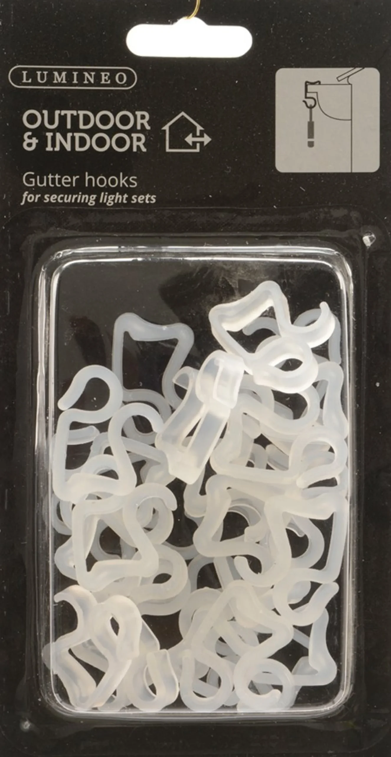 Lumineo Kerst/Feestverlichting - 24St - Bevestiging Dakgoot - Ophang Haakjes Best