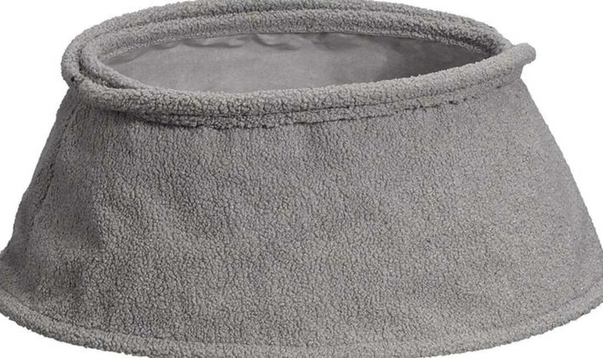 Merkloos Luxe Teddy Kerstboomrok Heaven - Grijs - Teddy Stof - Kerstboom Mand - Polyester - 60 X 40 X 25 Cm Fashion