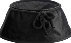 Merkloos Luxe Velvet Kerstboomrok Heaven - Zwart / All Black - Zacht Velvet / Fluweel - Kerstboom Mand - Polyester - O 40 X 60 X 25 Cm Flash Sale