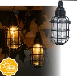 LuxForm Tuinlichtsnoer Corsica Solar Led Transparant En Zwart Sale