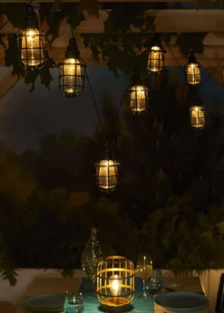 LuxForm Tuinlichtsnoer Corsica Solar Led Transparant En Zwart Sale