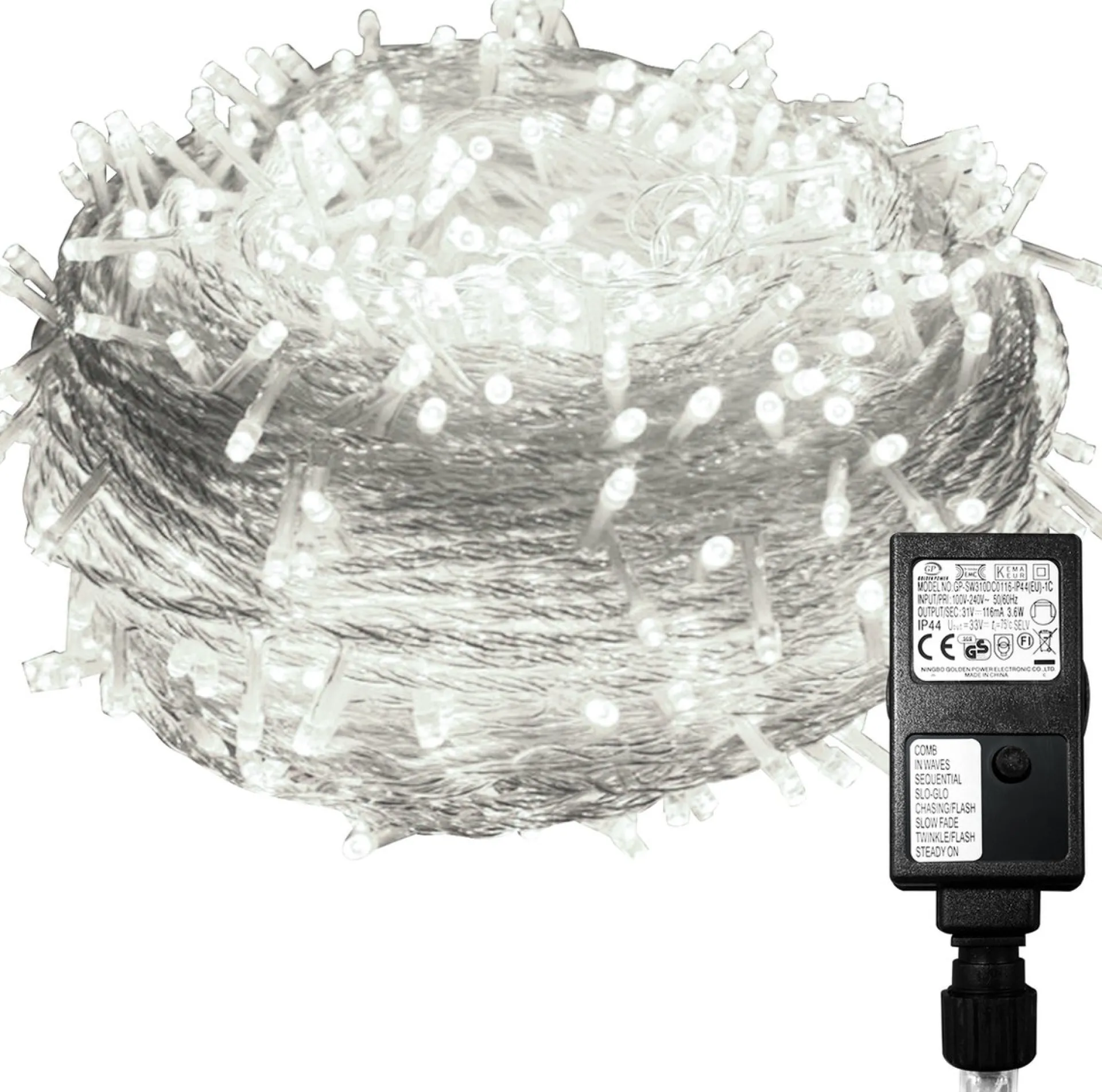 Merkloos 10M 100 Led Fairy Lights Koud Wit 8 Lichtstanden Indoor Outdoor Party Garden Decoratie Kerstverlichting Sale