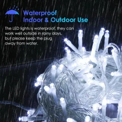 Merkloos 10M 100 Led Fairy Lights Koud Wit 8 Lichtstanden Indoor Outdoor Party Garden Decoratie Kerstverlichting Sale