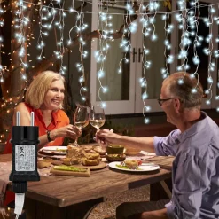 Merkloos 15M 400 Led Gordijn Led Kerstverlichting Gordijn Kerstverlichting Gordijn Voor Binnen En Buiten -Timer- 400 Led Lampjes- Koud Wit Online