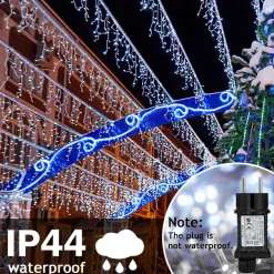 Merkloos 15M 400 Led Gordijn Led Kerstverlichting Gordijn Kerstverlichting Gordijn Voor Binnen En Buiten -Timer- 400 Led Lampjes- Koud Wit Online