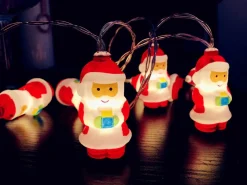 Merkloos 3M - 20Led Kerstman Kerstverlichting - Fairy Lights - Santa String Lights - Batterij Aangedreven (3X Aa) - Feest Decor - Xmas Verlichting - Santa - Flash Sale