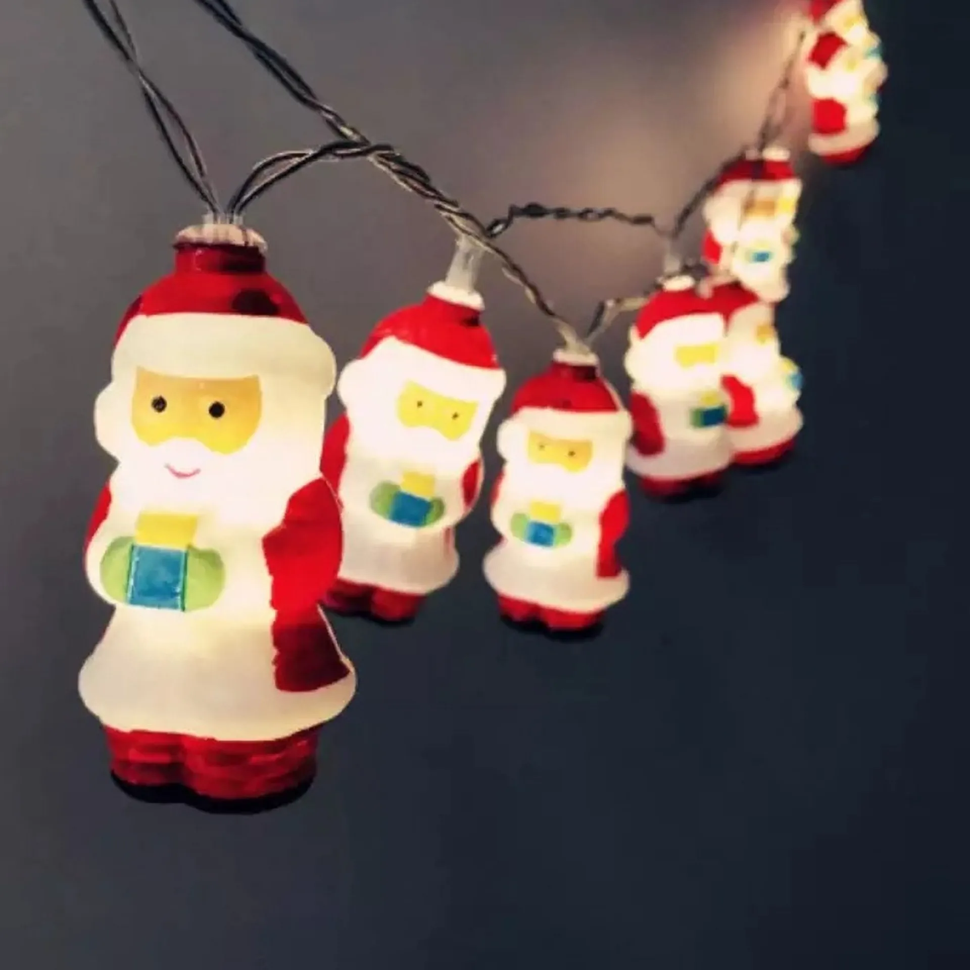 Merkloos 3M - 20Led Kerstman Kerstverlichting - Fairy Lights - Santa String Lights - Batterij Aangedreven (3X Aa) - Feest Decor - Xmas Verlichting - Santa - Flash Sale