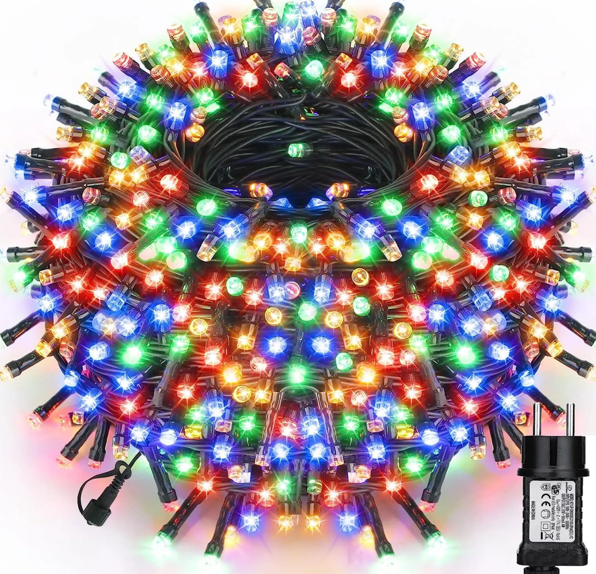 * 35M - Multikleur Lichtslinger - Geschikt Voor Buiten - 300 Led - Waterdicht - 8 Modi - Groene Kabel - Multikleurige Kerstverlichting - 5M Aanloopsnoer - Geschikt Voor Xmas, Kerstboom, Binnen, Thuis, Feest, Tuin Cheap
