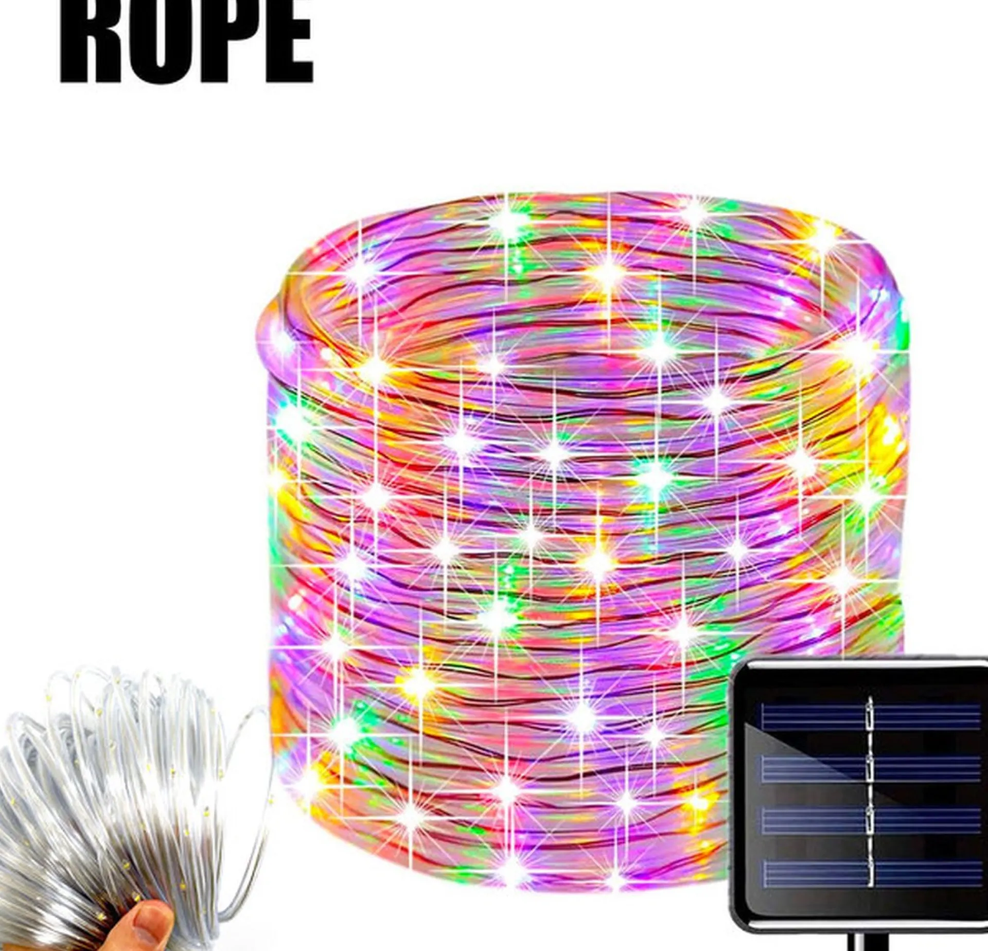 * 7M - Touw Strip - Licht Snoer - Solar Led - Waterdichte Buis - Touw - Outdoor - Tuin - Kerst - Kleurenmix Shop