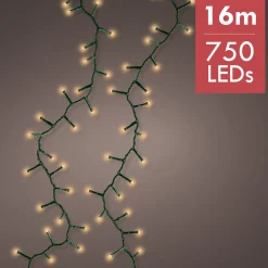 Lumineo 16M Led Compact Kerstverlichting - Steady - 750 Lampjes - Goud - Dimbaar New