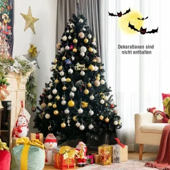 MARA Kunstkerstboom - Inklapsysteem - Kerstmis - Metalen Frame - Zwart - 180 Shop