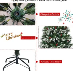 MARA Kunstkerstboom - Rode Bessen - Sneeuw - Denneboom - Metalen Standaard - Pvc - 210 Cm Shop