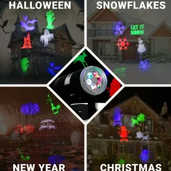 MaxxHome Feestdagen Led Laser - Projectorlamp - Multi Color - 4 Thema's Best Sale