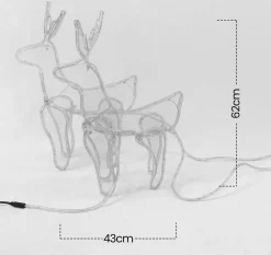 MaxxHome Kerstverlichting - Rendieren Met Slee - Kerstverlichting Figuur - Rendier -756 Lampjes - Warm Wit Licht Best Sale