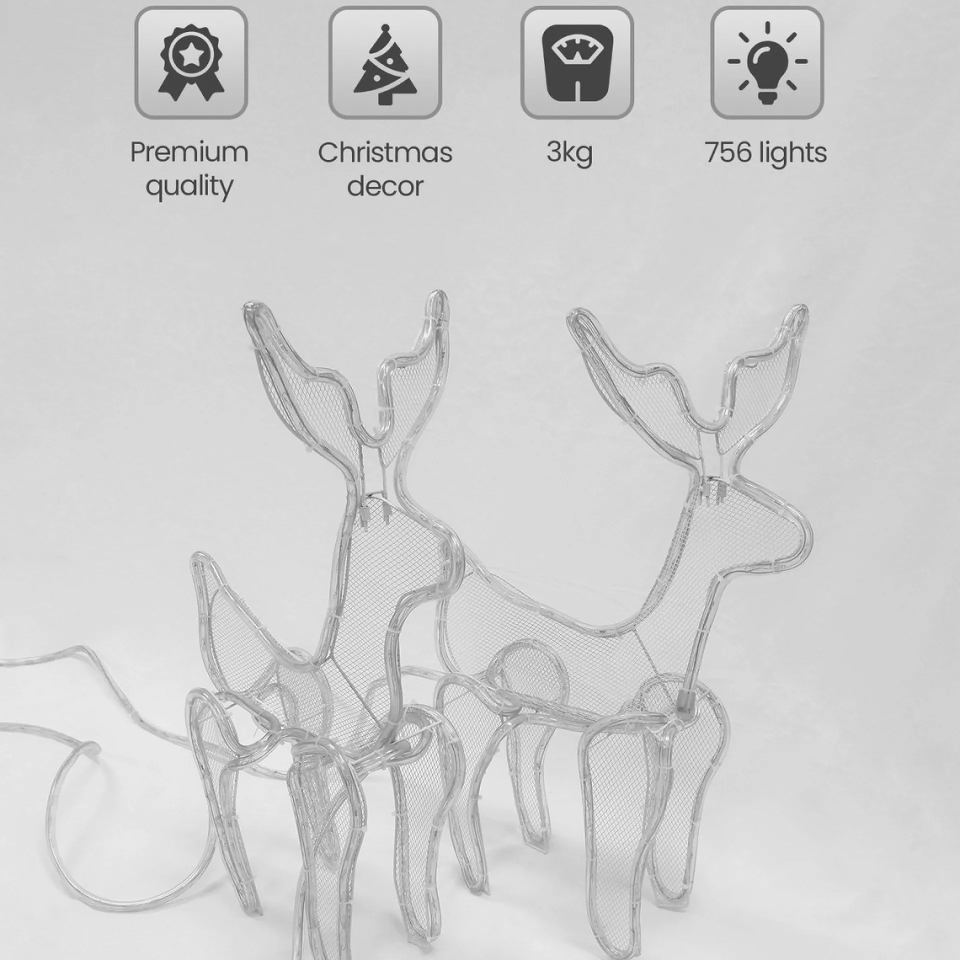 MaxxHome Kerstverlichting - Rendieren Met Slee - Kerstverlichting Figuur - Rendier -756 Lampjes - Warm Wit Licht Best Sale