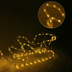 MaxxHome Kerstverlichting - Rendier Met Slee - Warm Wit Lichtslang - 216 Lampjes - 204X28Cm Hot