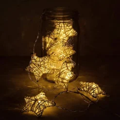 Meisterhome 10 Led Papieren Sterren - Kerst Winterverlichting Sfeerverlichting Decoratie - Breng Warmte En Sfeer In Huis Tijdens De Koude Wintermaanden Store