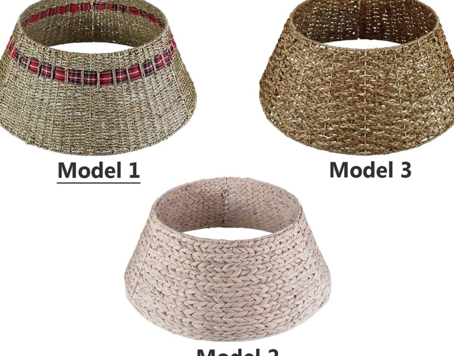 Meisterhome Kerstboomring Kraag Kerstboomrok - H23 X O60 Cm - Zeegras - Naturel Bruin 3 Elementen Cheap