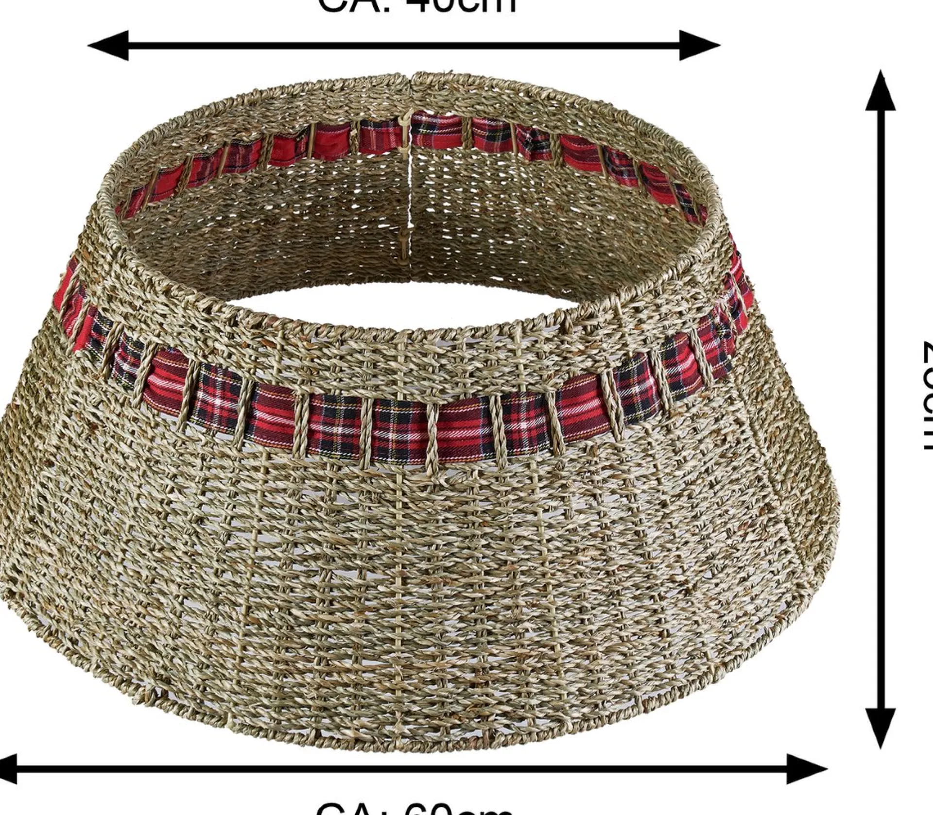 Meisterhome Kerstboomring Kraag Kerstboomrok - H23 X O60 Cm - Zeegras - Naturel Bruin 3 Elementen Cheap