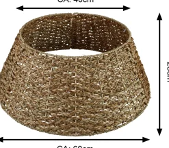 Meisterhome Kerstboomring Kraag Kerstboomrok - H23 X O60 Cm - Zeegras - Naturel Bruin 3 Elementen Flash Sale