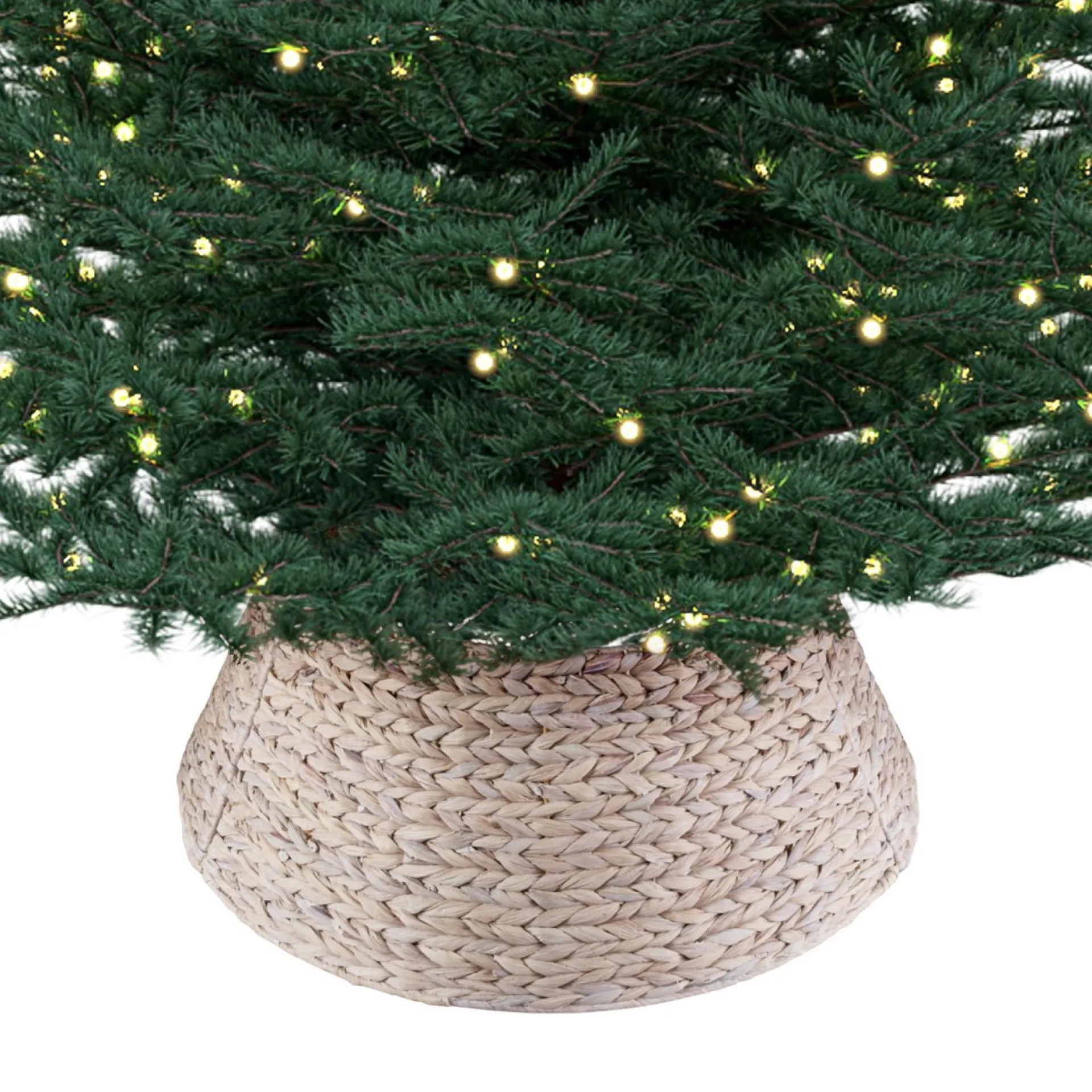 Meisterhome Kerstboomring Kraag Kerstboomrok - H23 X O60 Cm - Waterhyacint - Naturel 3 Elementen Sale