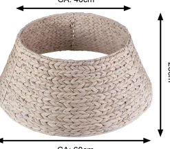 Meisterhome Kerstboomring Kraag Kerstboomrok - H23 X O60 Cm - Waterhyacint - Naturel 3 Elementen Sale