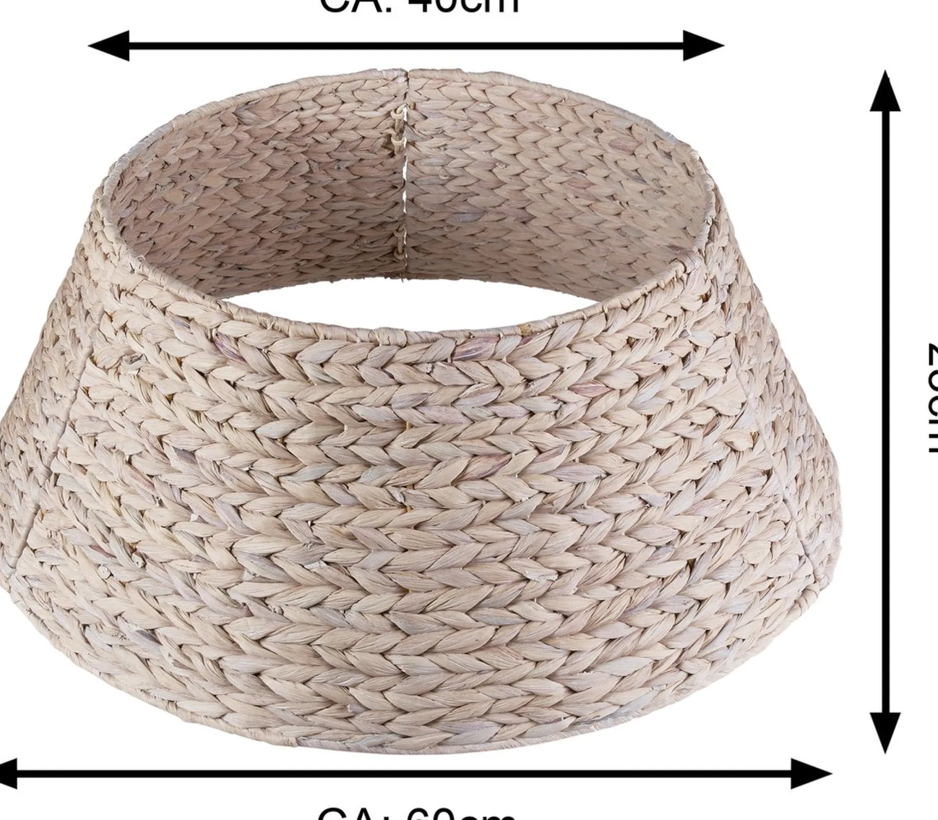 Meisterhome Kerstboomring Kraag Kerstboomrok - H23 X O60 Cm - Waterhyacint - Naturel 3 Elementen Sale