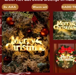 Mister Disco Merry Christmas Led Verlichting - Kerst Decoratie - Warm Wit - Op Batterij Shop