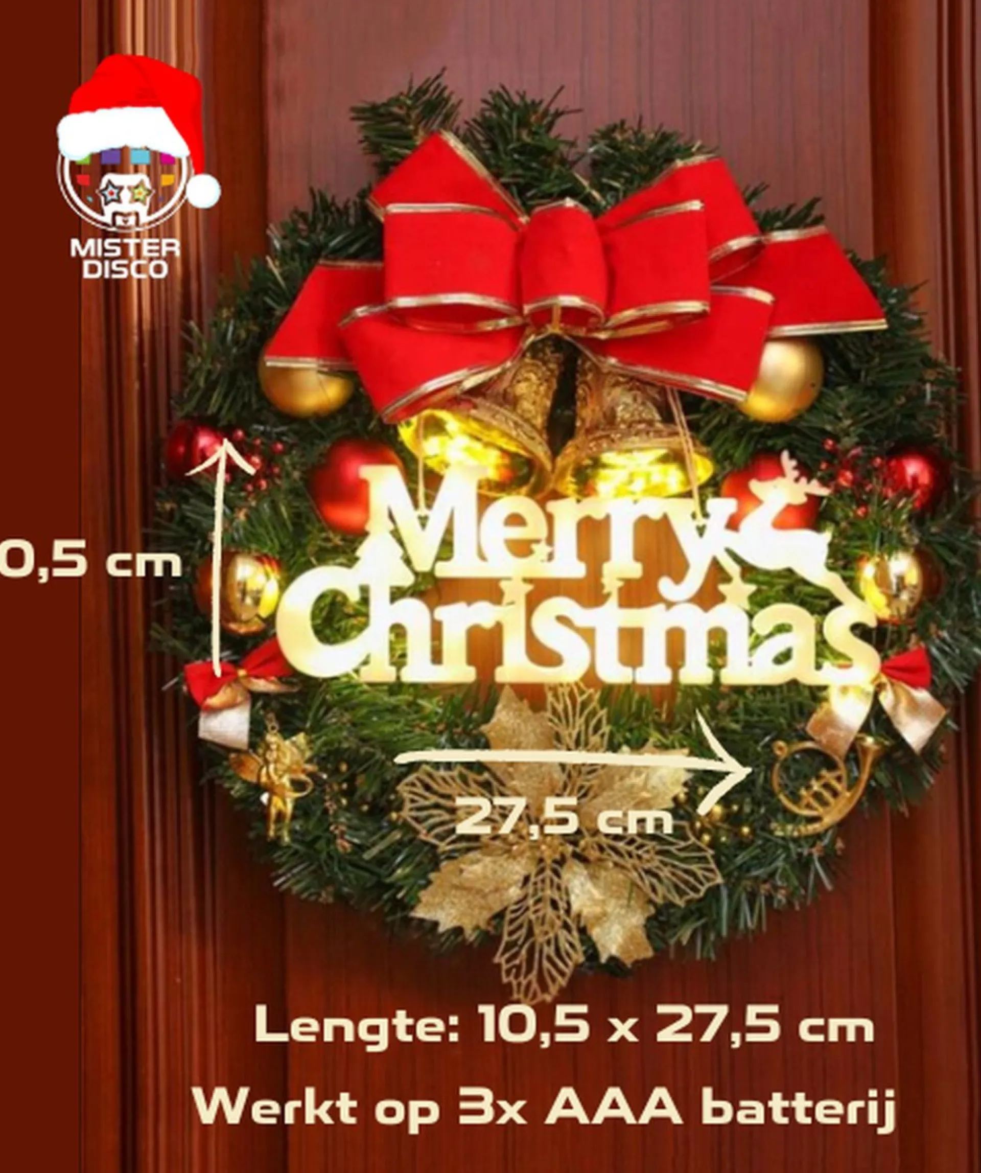 Mister Disco Merry Christmas Led Verlichting - Kerst Decoratie - Warm Wit - Op Batterij Shop