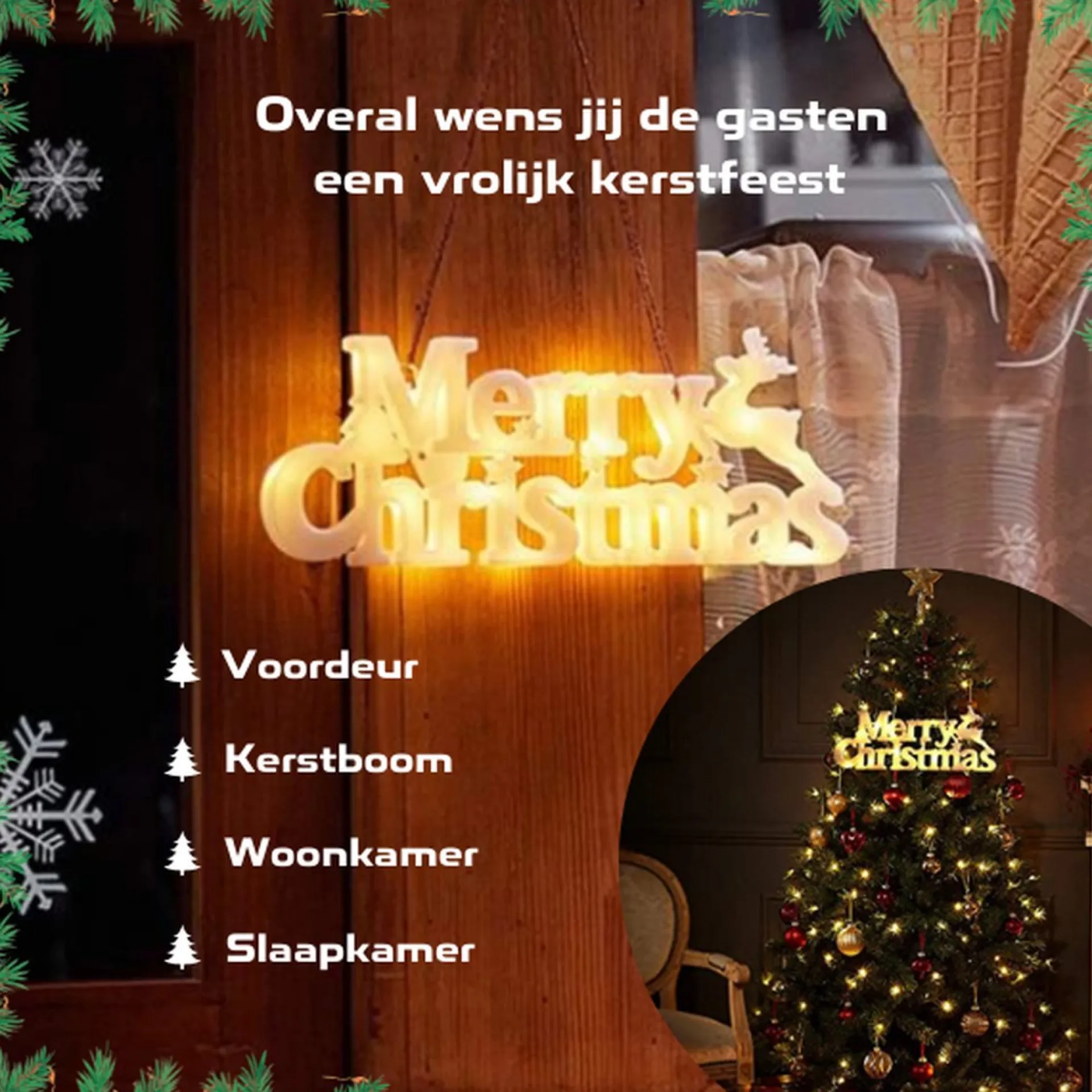 Mister Disco Merry Christmas Led Verlichting - Kerst Decoratie - Warm Wit - Op Batterij Shop