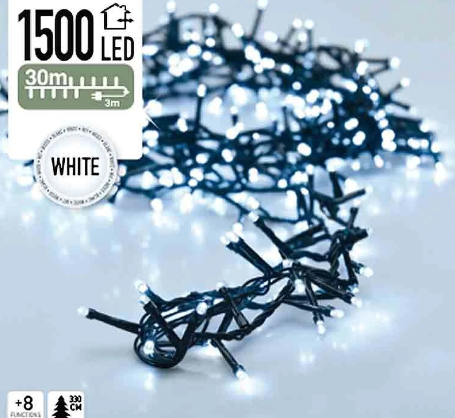 Itu0027s All About Christmas Micro Cluster Kerstverlichting 1500 Led's 30M Koud Wit - Lichtsnoer Kerst - It's All About Christmas™ Clearance