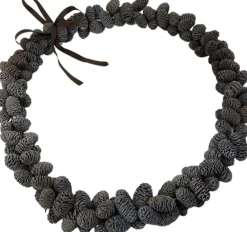 WDMT Kerstkransen>Mini Dennenappel Krans - O 35 Cm | Natuurlijke Kerst Decoratie | Kerstkrans | Krans Gemaakt Van Echte Dennenappels | Bruin