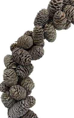 WDMT Kerstkransen>Mini Dennenappel Krans - O 35 Cm | Natuurlijke Kerst Decoratie | Kerstkrans | Krans Gemaakt Van Echte Dennenappels | Bruin