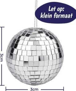 Happy Happenings Kerstboomversieringen></noscript>Mini Discoballen - Zilver - 12 Stuks - Kerstballen - 3Cm Klein