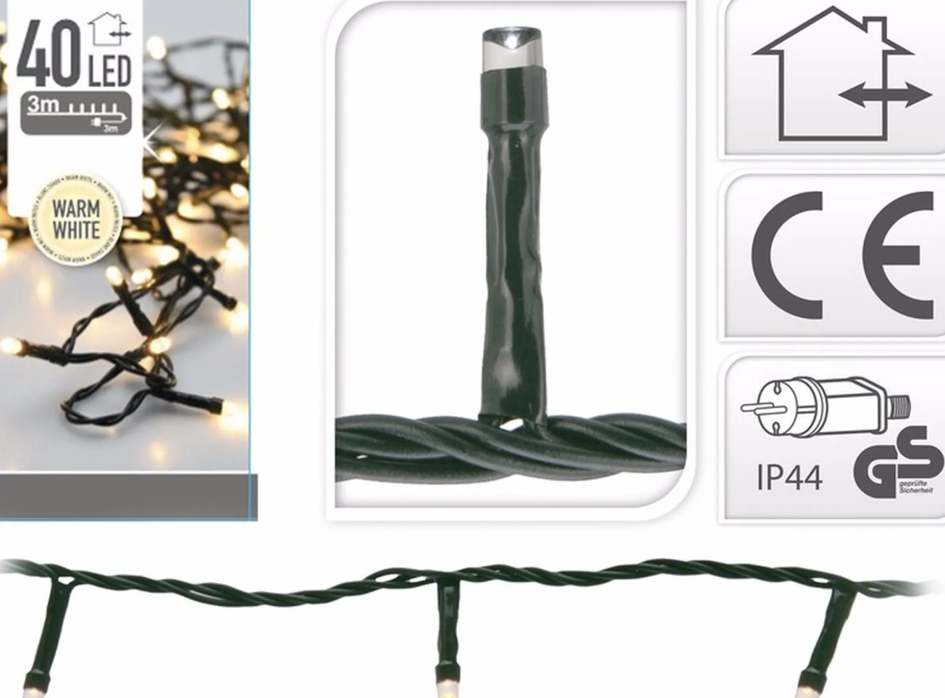 Everlands Mini Kerstboom Besneeuwd 45 Cm - Met Kerstverlichting 300 Cm - 40 Leds Sale