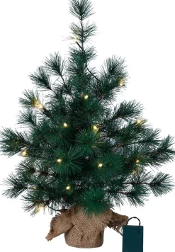 Star Trading Mini Kerstboom Furu -60Cm -Lichtkleur: Warm Wit -Werkt Op Batterijen -Met Timer Functie -Kerstdecoratie New