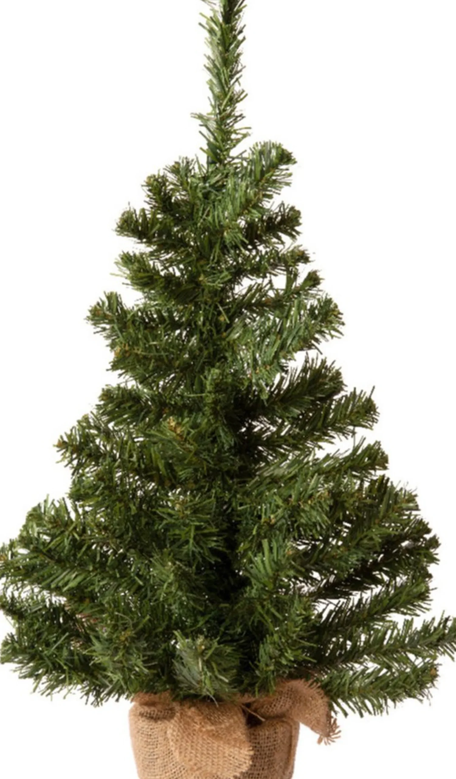 Everlands Mini Kerstboom Groen - In Gouden Kunststof Pot - 60 Cm - Kunstboom Shop