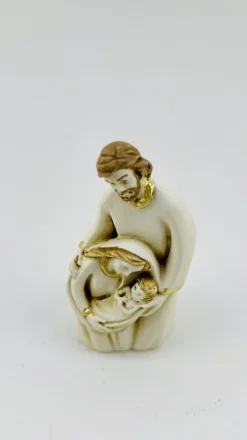 Merkloos Kerststallen>Mini Kribbe / Kerstgroep , 3 X 2.5 X 7 Cm/ Massief Polystone Beeldje