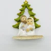 Merkloos Kerststallen>Mini Kribbe / Kerstgroep , 6,2 X 3,7 X 8,5 Cm/ Massief Polystone Beeldje
