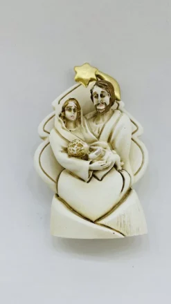 Merkloos Kerststallen>Mini Kribbe / Kerstgroep , 6 X 3 X 8.5 Cm/ Massief Polystone Beeldje