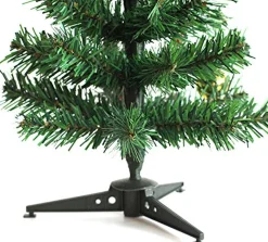 Merkloos Mini Tafel Kerstboom - Inclusief Versiering - Miniatuur Dennenboom - Met Hangende Ornamenten -Kerstversiering - Kleine Kunstmatige Kerstboom - Kerstversieringen - Minikerstboom - 50Cm Store