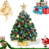 Selwo Mini-Kerstboom, 45 Cm, Mini-Kerstboom Voor Tafel, Miniatuur, Mini-Kerstboom Met Led-Lichtsnoer, Kunstkerstboom, Kleine Kerstdecoratie Cheap