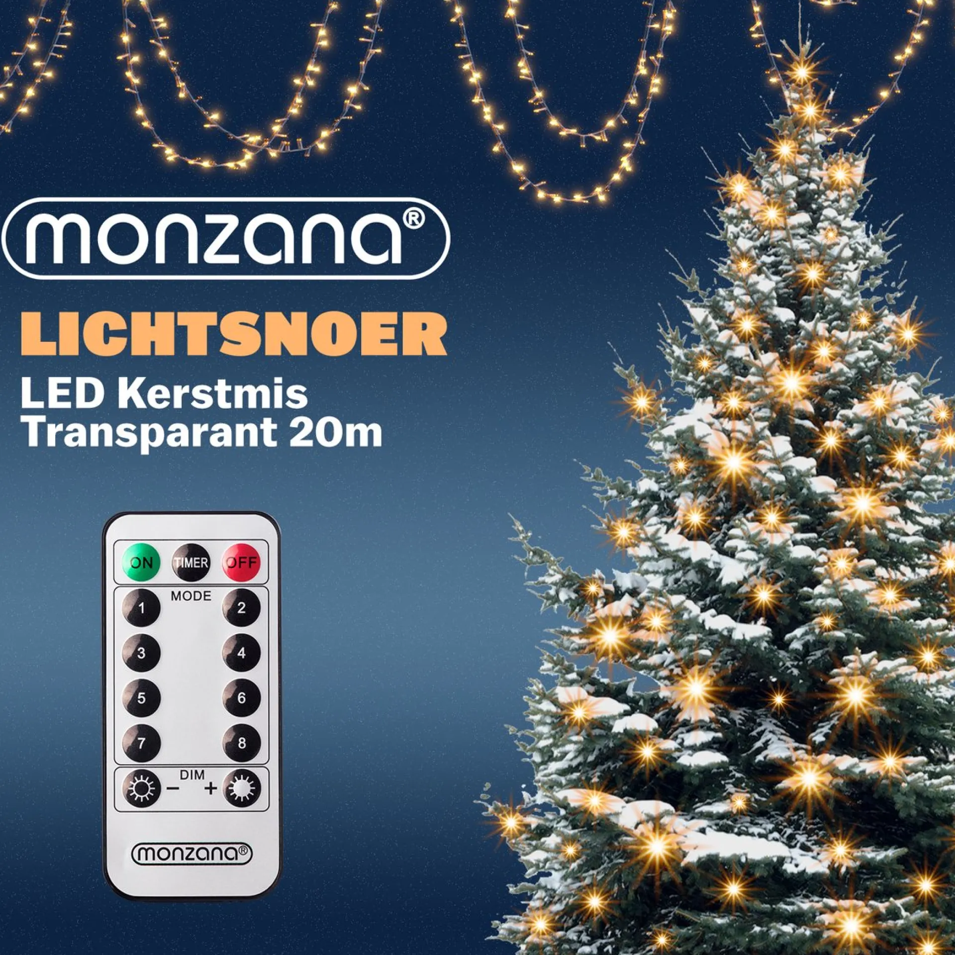Monzana Lichtsnoer 200 Leds – Afstandsbediening Timer – Warm Wit Clearance